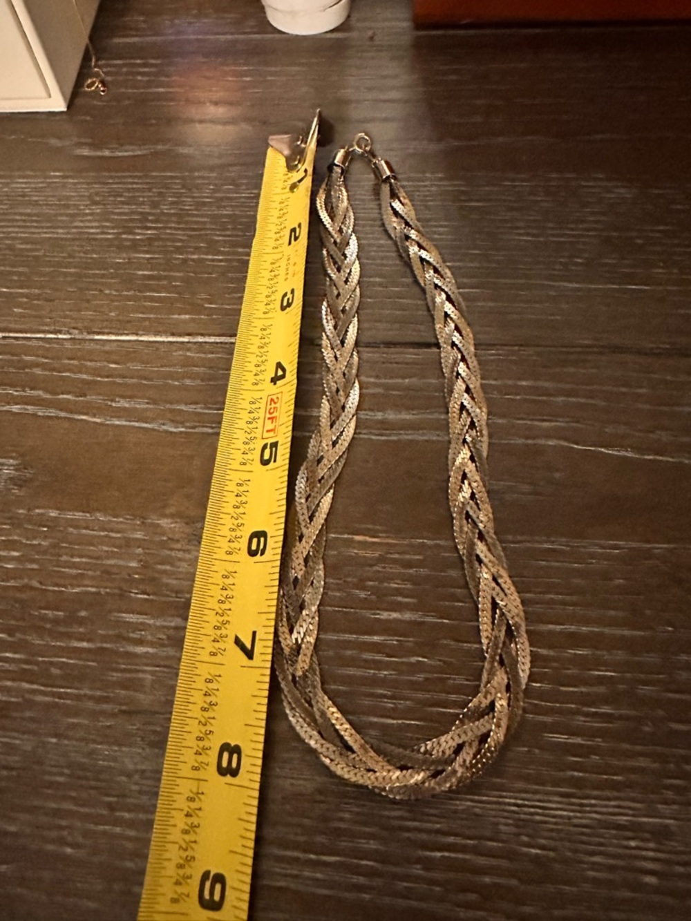 Braided Metallic Rope Necklace in Gold and Silver